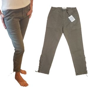 Pistola high rise green khaki ankle skinny pants